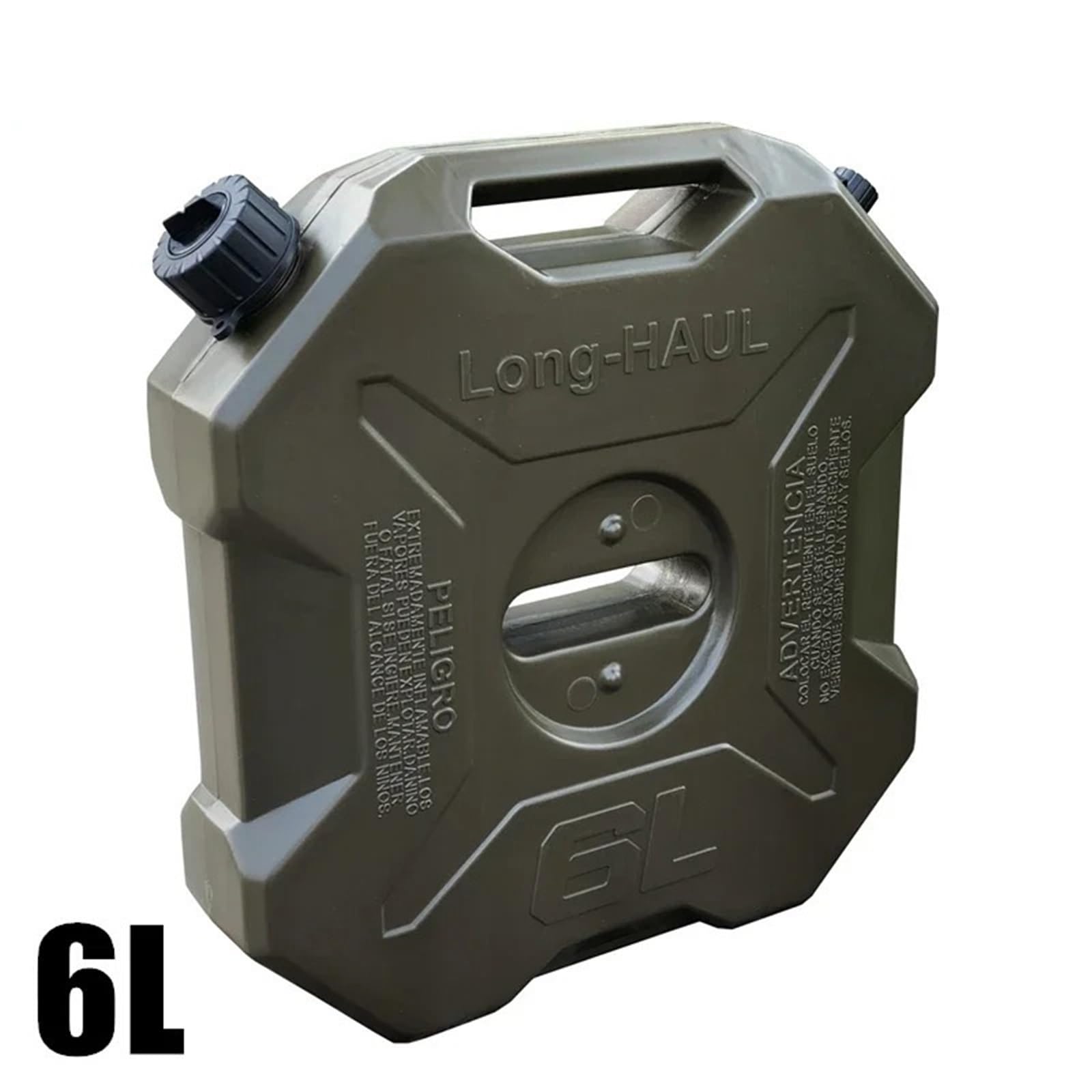 kanister na benzynę 6L litrów Czarny Czerwony Zielony Pojemnik Zbiornik na Paliwo(6L Green No Lock)