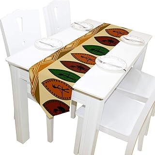 Yushg Africano Tribale Stile Etnico Arte comò Sciarpa Copertura del Panno Runner tovaglia tovaglietta Cucina Pranzo Soggiorno casa Matrimonio Banchetto Decor Indoor 13x90 Pollici
