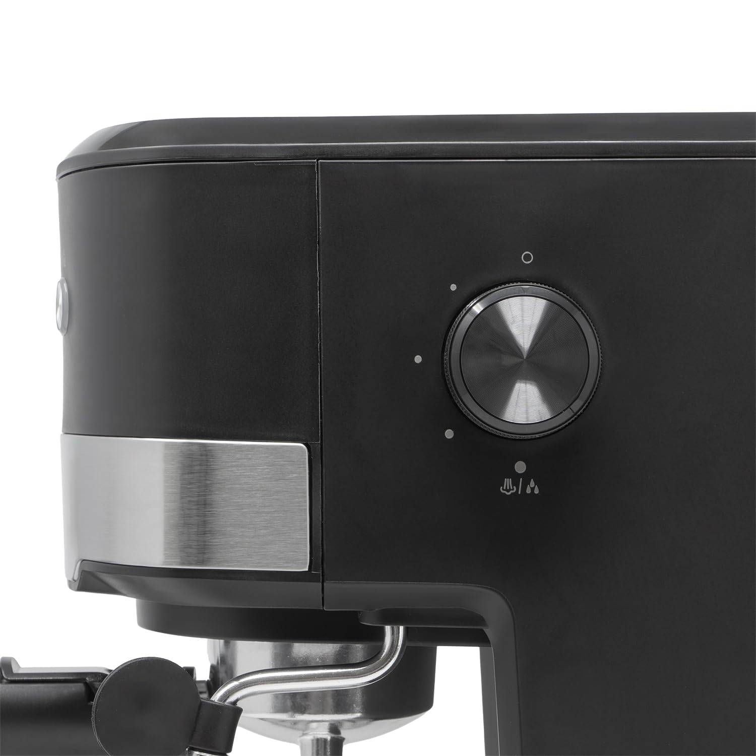 Jocca – Cafetera Espresso 20 Bares con Vaporizador | 1100W | Depósito 1,25L Desmontable | Metal | Color Negro | Preparación de 1 o 2 Tazas