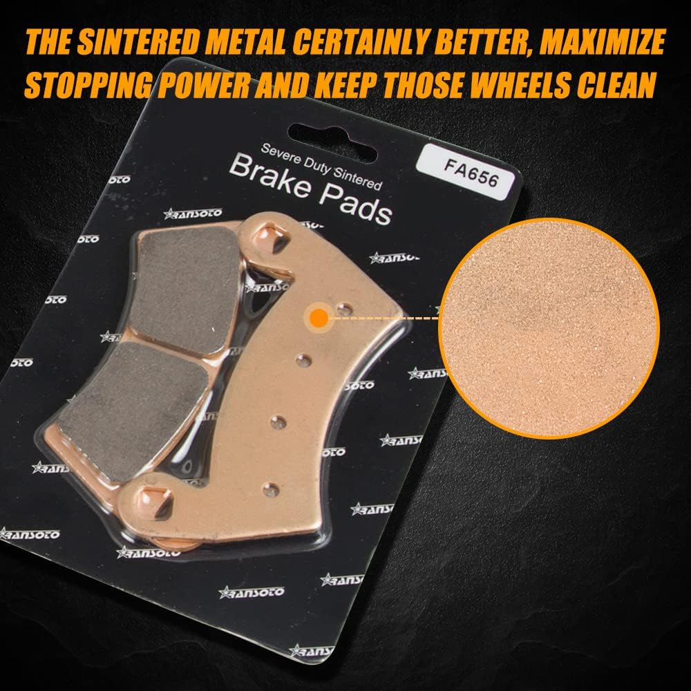 2205949 Brake Pads Compatible with 2016-2021 Polaris RZR XP Turbo, 2020-2024 RZR PRO XP/PRO XP 4 Replaces 2206231 Including Front & Rear Kit Set Of 4