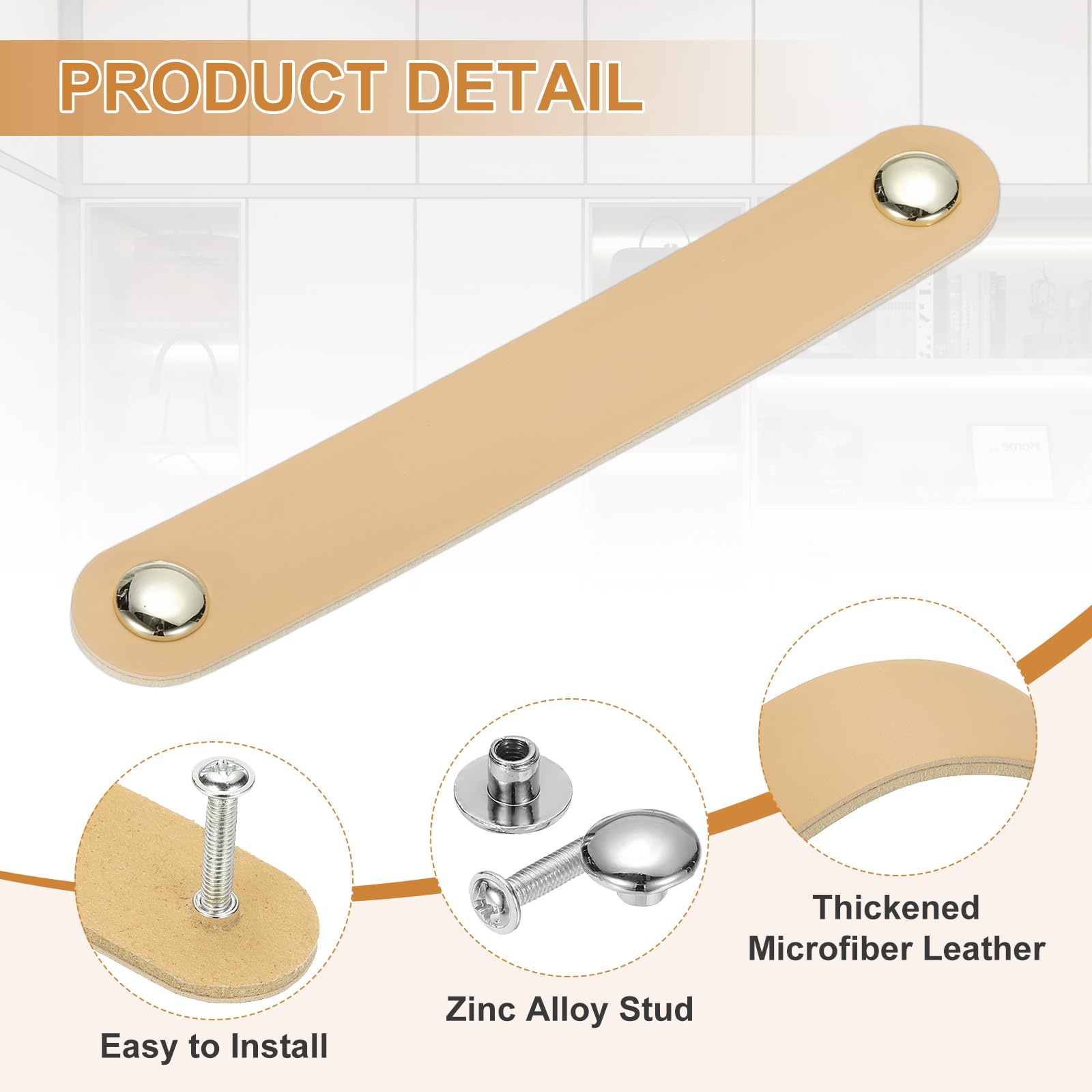 PATIKIL Leather Drawer Pulls - Image 3