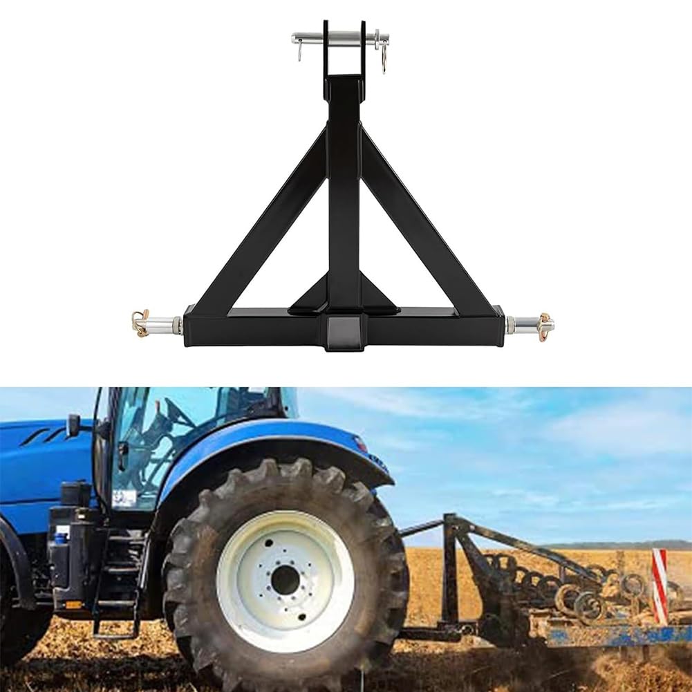 Receptor de Enganche de 3 Puntos, Adaptador de Enganche de Remolque de 3 Puntos con Receptor de 2 Pulgadas, para remolques, Equipos agrícolas, rieles agrícolas para Tractores