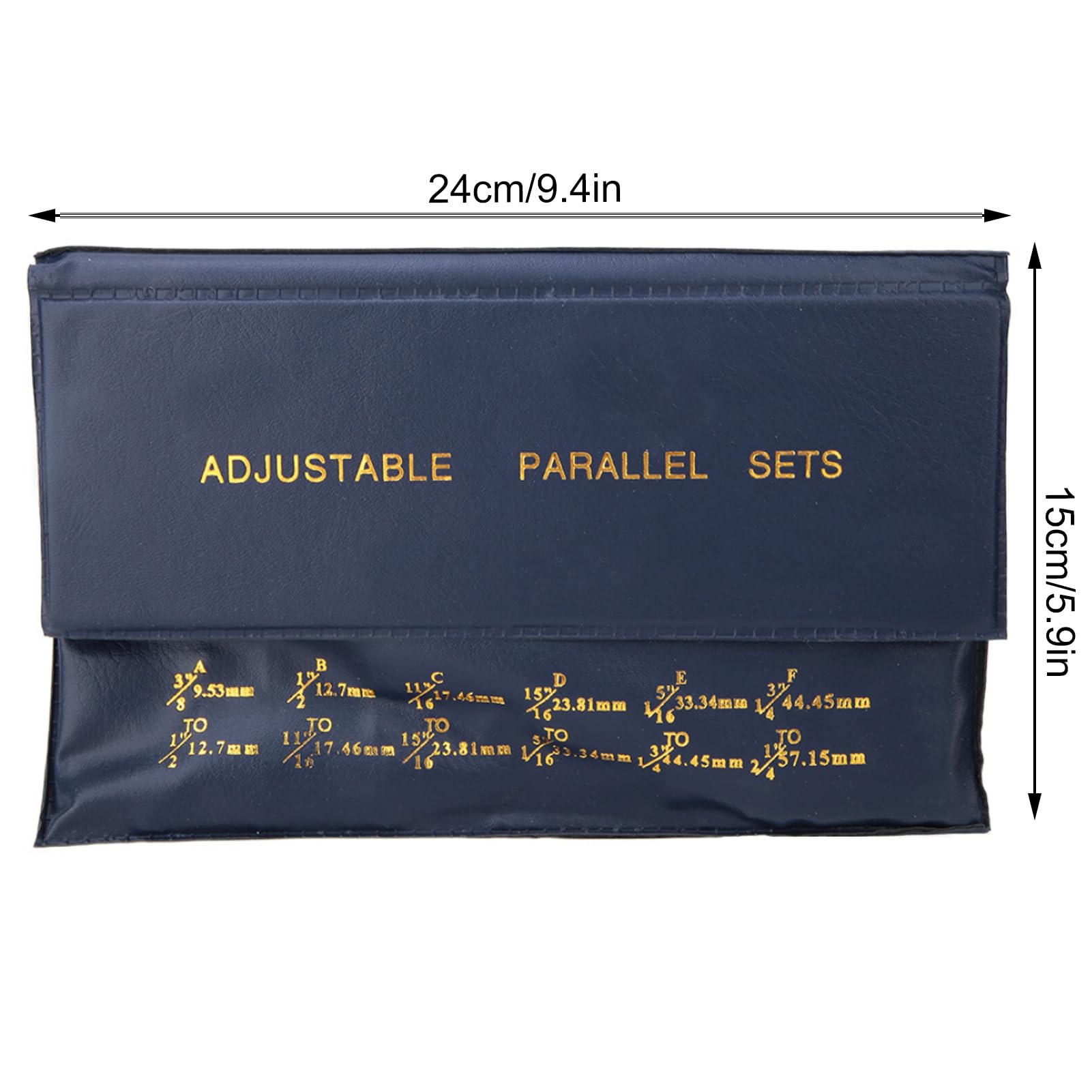 6-teiliges verstellbares Parallelblock-Set aus Stahl, 3/8~2-1/4 Zoll Einstellbereich für genaue Messungen, große Messbereiche.