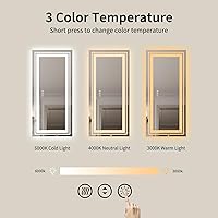 Vista 10 de WTTY LED Bathroom Mirror 32"x32" with Backlit and Front Light,Stepless Dimmable LED Mirror for Bathroom,Anti-Fog Lighted Bathroom Vanity Mirror