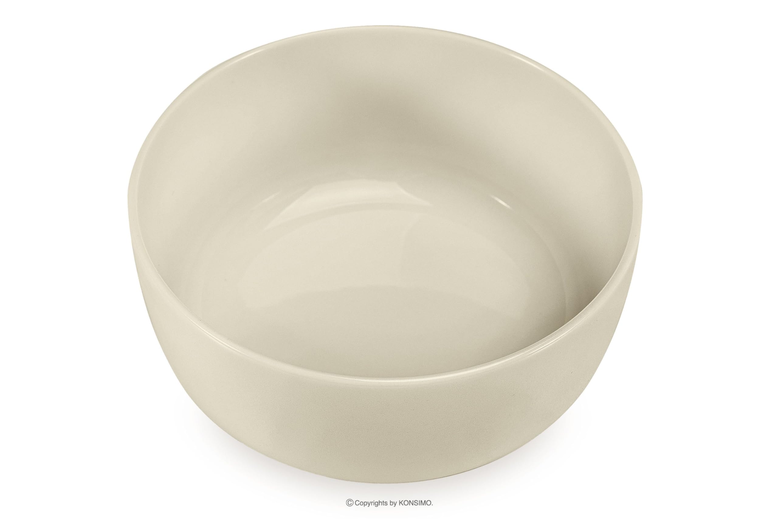 konsimo. VICTO Bol Service pour 6 Personnes - Bol Soupe - Bols petit Déjeuner - Passe au Lave-vaisselle Micro-ondes - Bol a Salade - Assiette a Salade - Grand Bol Petit Dejeuner - 14,5 cm - Beige