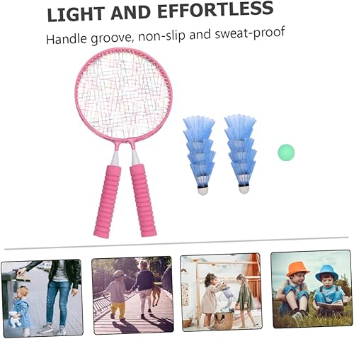 Miniatura 7 de STOBOK 1 Set Children's Badminton Racket Widgets for Kids Toys Kids Tools Badminton Racket with Balls Kids Supplies Whistle Necklaces Badminton Toys