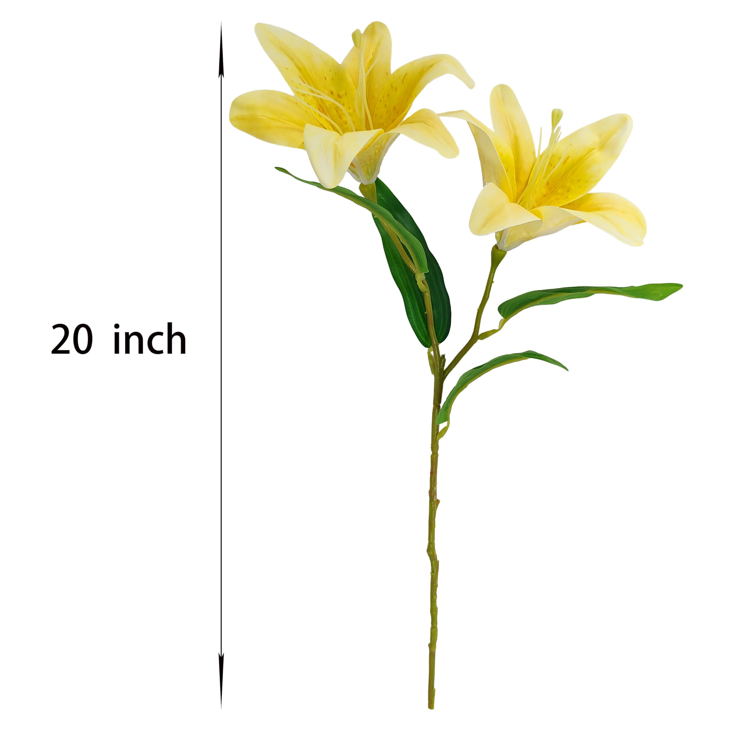 Amazon.com: Artificial Yellow Lilies Flowers,10Pcs Faux Lily