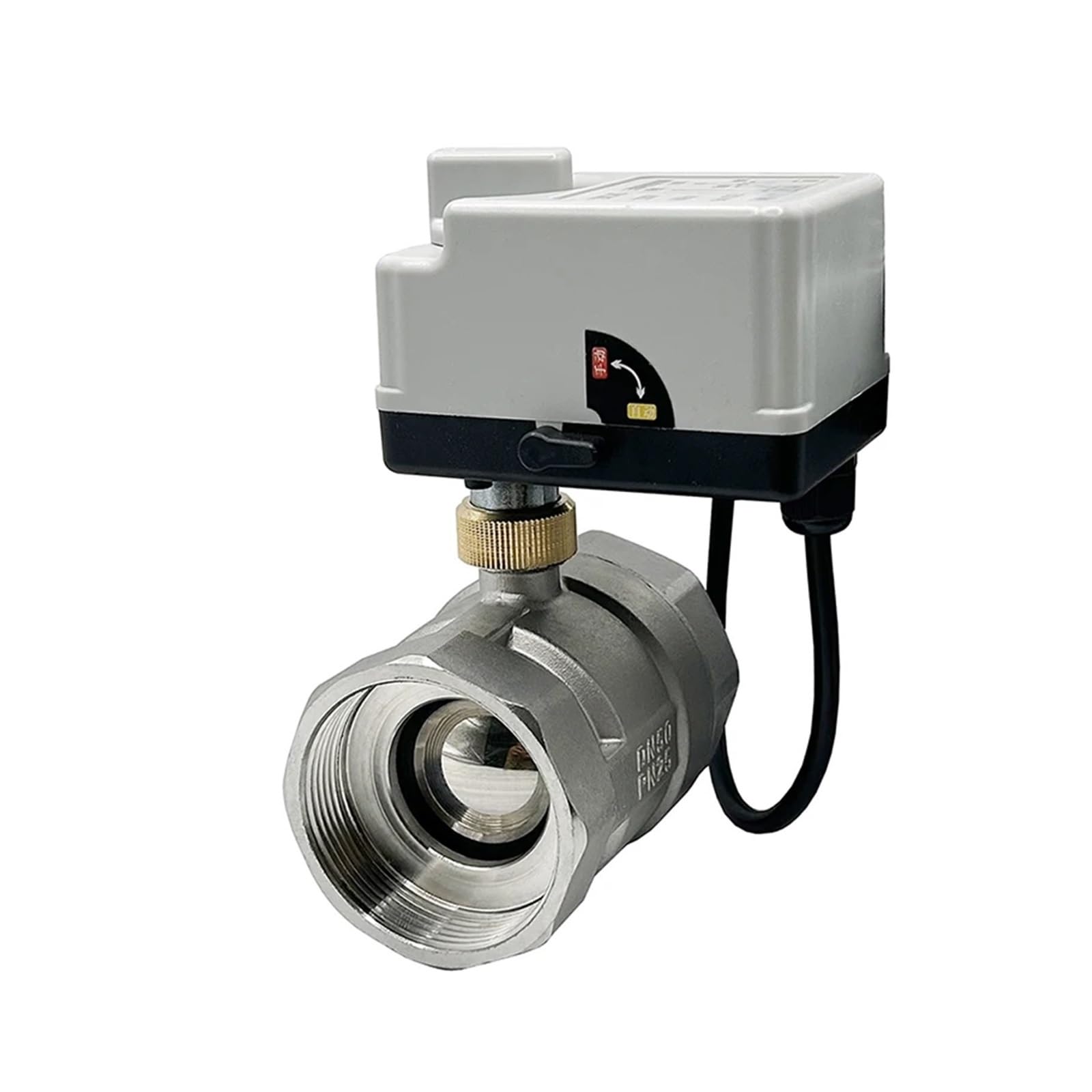 VSPPJYFG 2" Stainless Steel Motorized Ball Valve with Manual Switch 220V Three Wire Two Point Control Electric Ball Valve