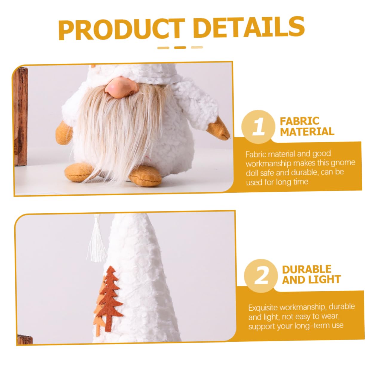 IMIKEYA 4 Pièces bibelots de GNOME décorations de Noël en Plein air décorations de Gnomes pour la Maison à l'extérieur Décoration de GNOME décor de Nain en Tissu poupée GNOME de noël