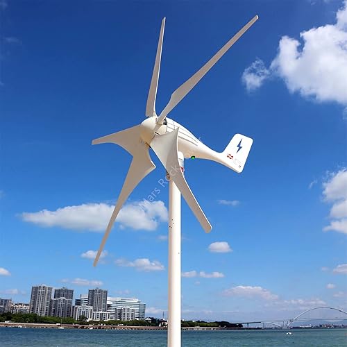 Miniatura 7 de Mars Rock Pequeño cubo de rueda de turbina eólica y tapa con 5 paletas, tornillos y tuercas Kit para generación de turbinas eólicas horizontales DIY