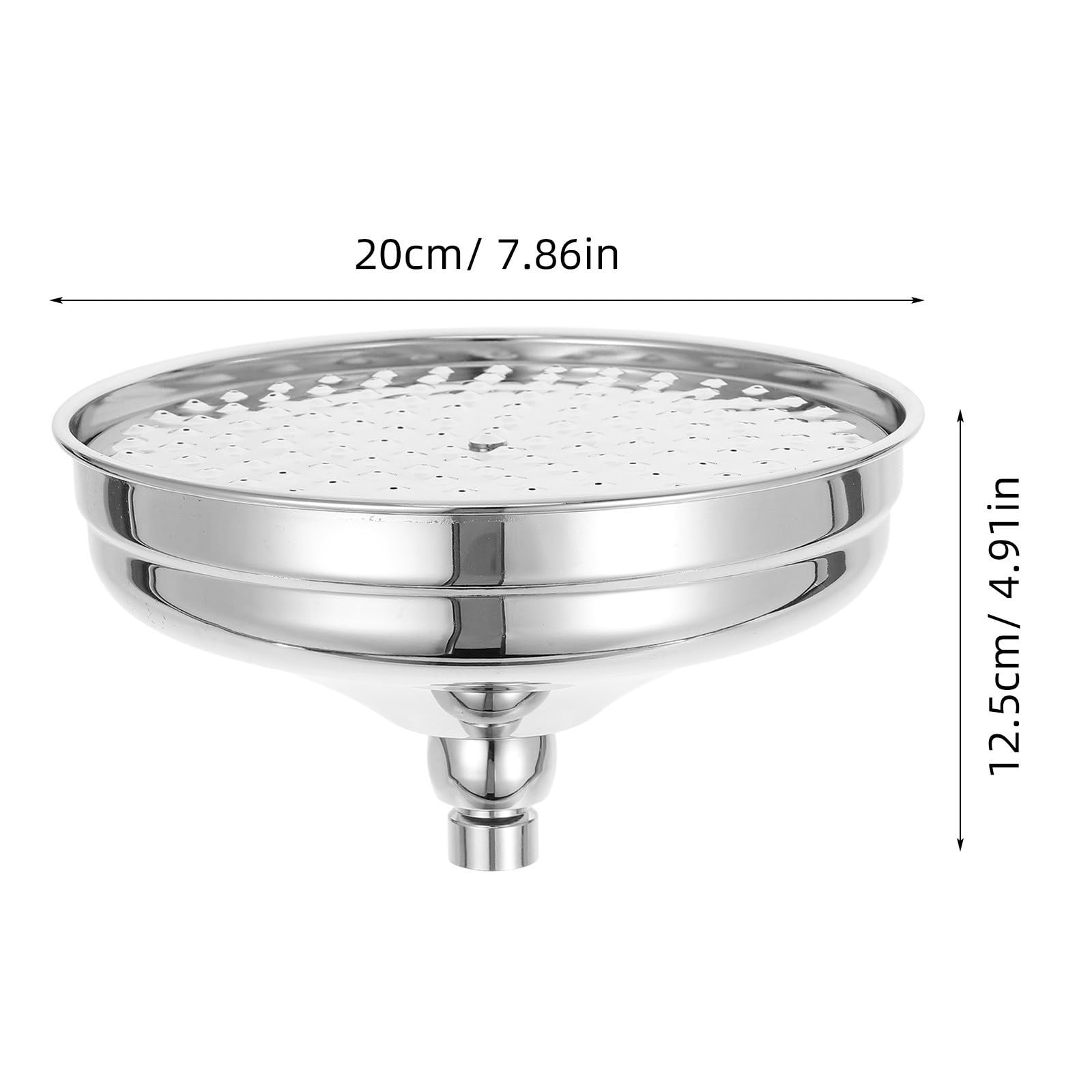 Gatuida Cabezal de Ducha de Cobre Vintage, Lluvia Alta Presión, Plata