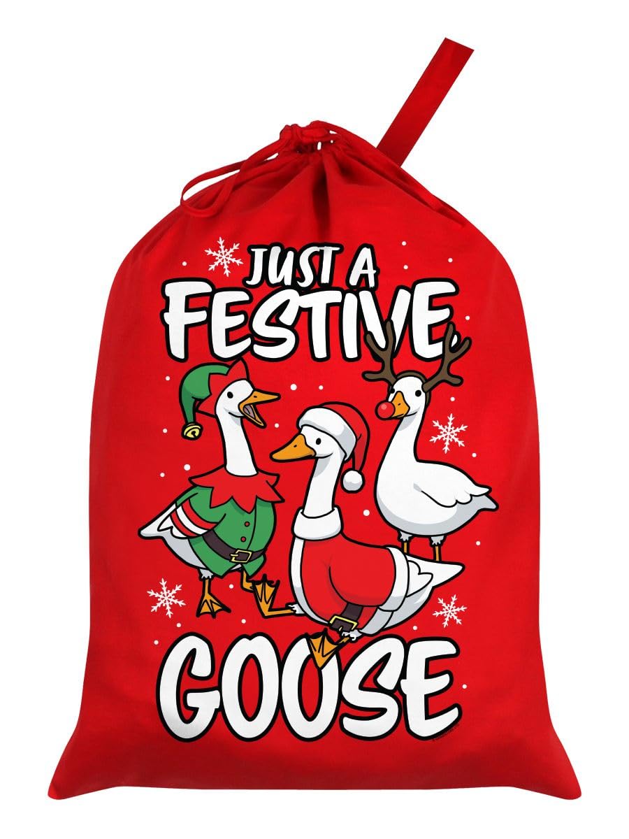 Grindstore Red Just A Festive Goose Santa Sack