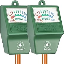 Antonki 2 Pcs Soil Moisture Meter, Plant Hygrometer, Soil Water Monitoring Kit for Potted Plants, Flowers, Gardening, Agriculture - No Batteries Required