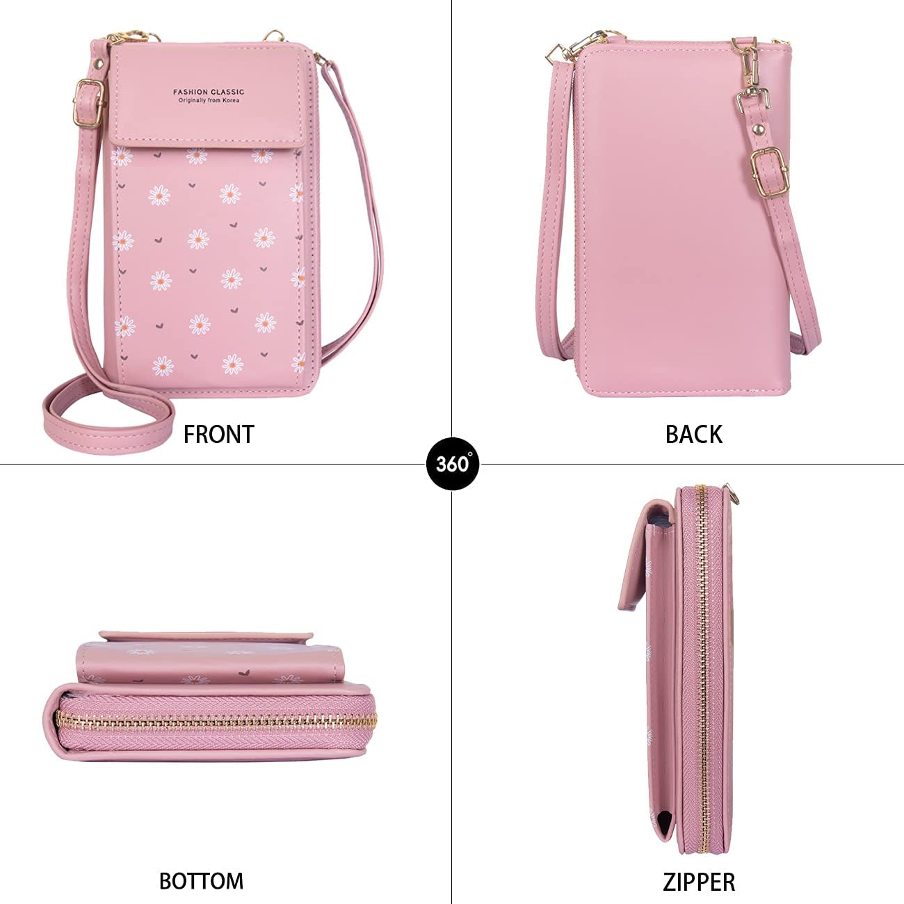 LZSXDWXY Womens Cell Phone Purse,Crossbody Phone Bag, Leather Coin Cell Phone Wallet, Mini Mobile Purse Shoulder with Strap and Card Slots… 5 61GNZ0yBUTS. AC SL1300