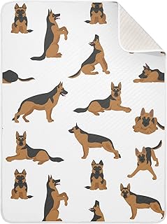 vvfelixl Baby Blanket German Shepherd Dogs Cotton Blanket for Infants, Toddler, Boys, Girls, Lightweight Swaddle Blanket for Crib, Stroller, Nursery Blankets, 30