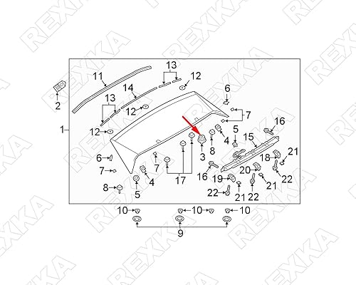 Miniatura 9 de Rexka Clip de retención de moldeo de apertura de rueda de 25 piezas KB8A-51-W24A compatible con Mazda 3, CX-30, CX-5