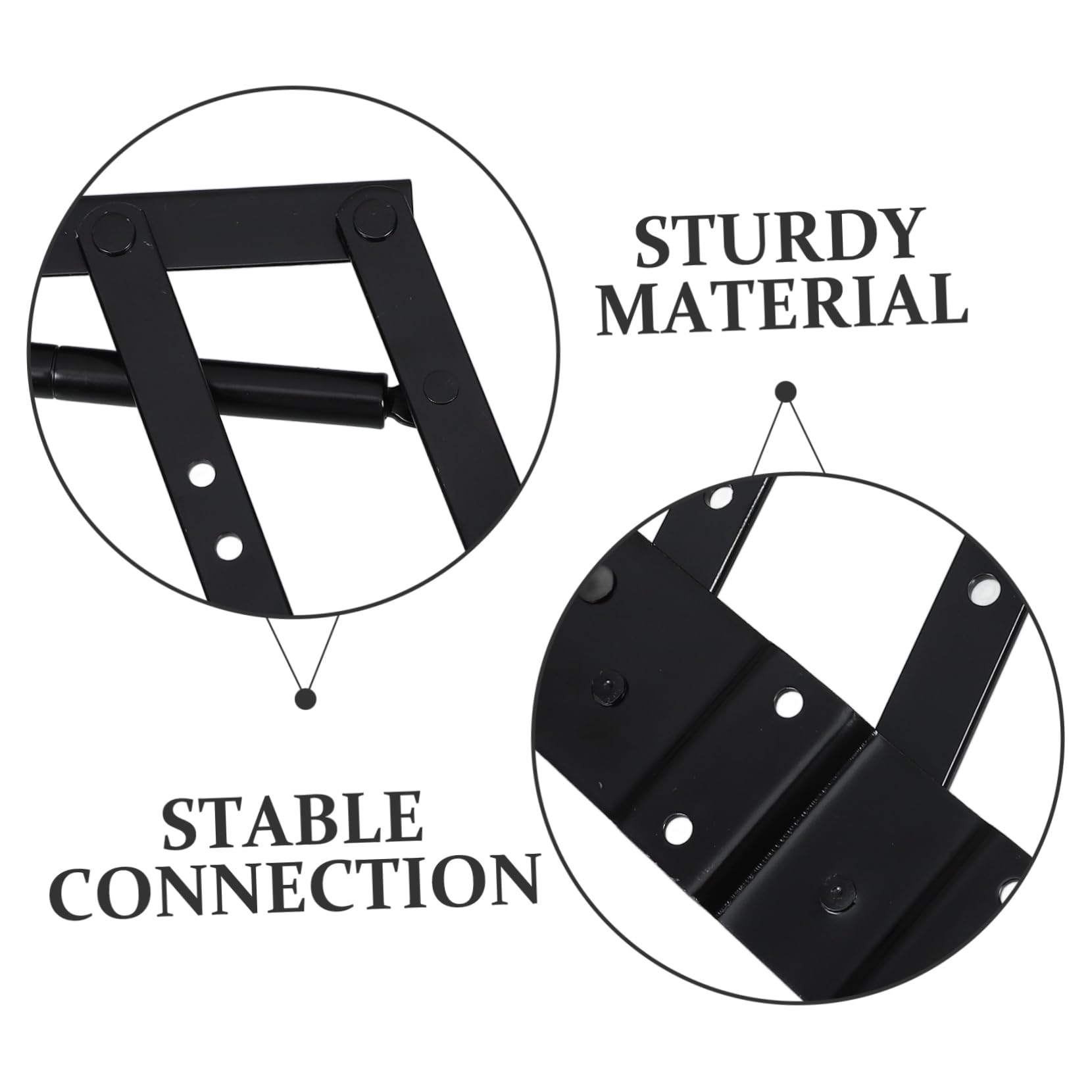 1 Par de Marcos Elevadores de Mesa de Hierro Negro | Soporte Plegable para Muebles, Estructura Resistente, Ahorro de Espacio, para Mesa de Café Telescópica