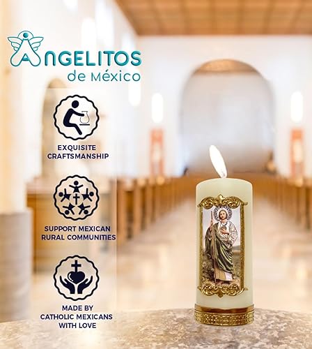 Miniatura 2 de Pequeño San Judas Tadeo Vela Judas El Apóstol Problemas de Dinero Oración Cirio Vela de San Juditas