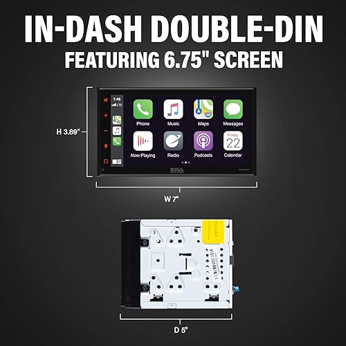 Miniatura 5 de BOSS Audio Systems Elite BV850ACP - Reproductor multimedia para automóvil con Apple CarPlay-Android Auto, doble Din, pantalla táctil capacitiva LCD