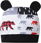 Boys Newborn Baby Bear Print Romper Pants Hat 3PCS Outfit Set