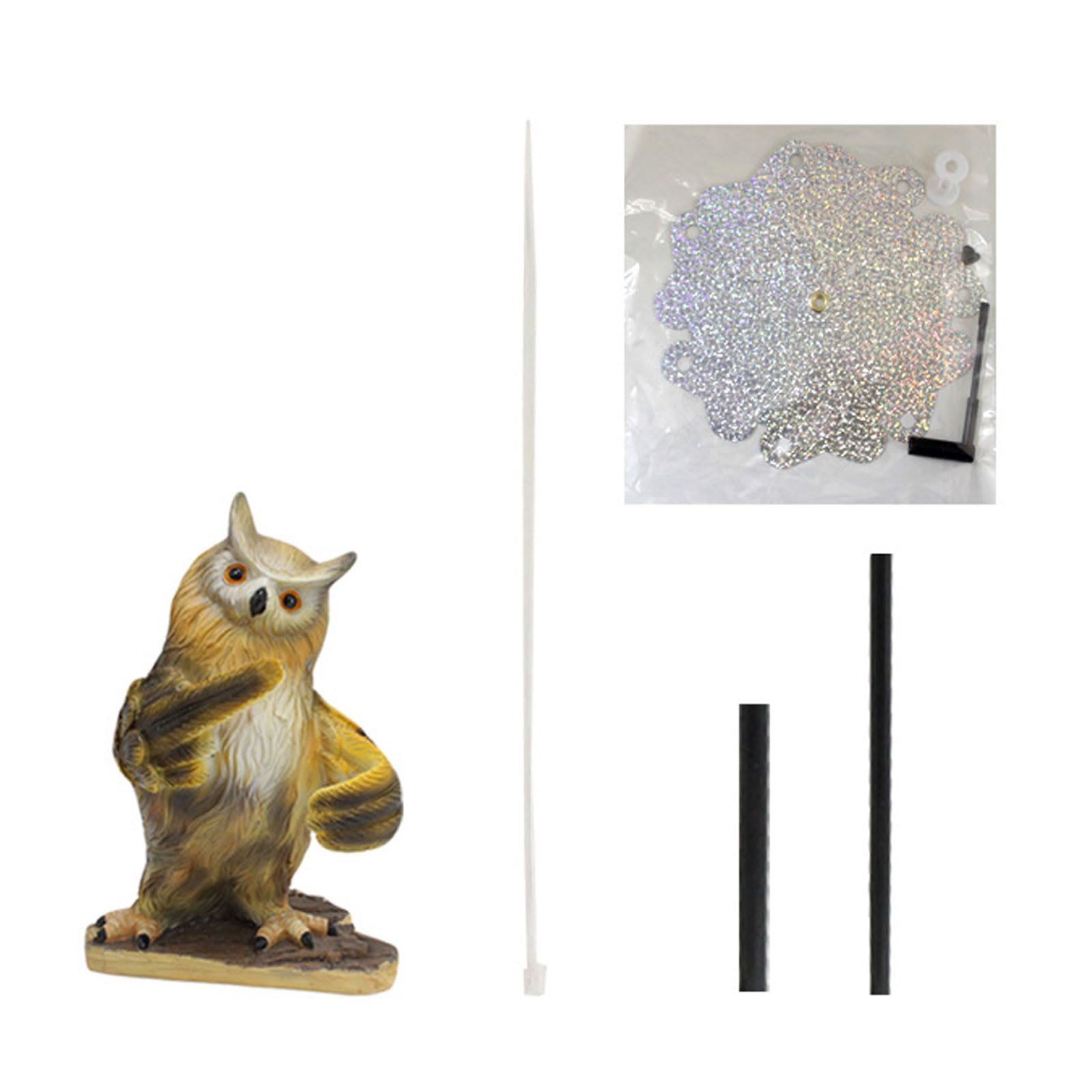 Statue de jardin hibou moulin à vent pour décorer votre patio et pelouse