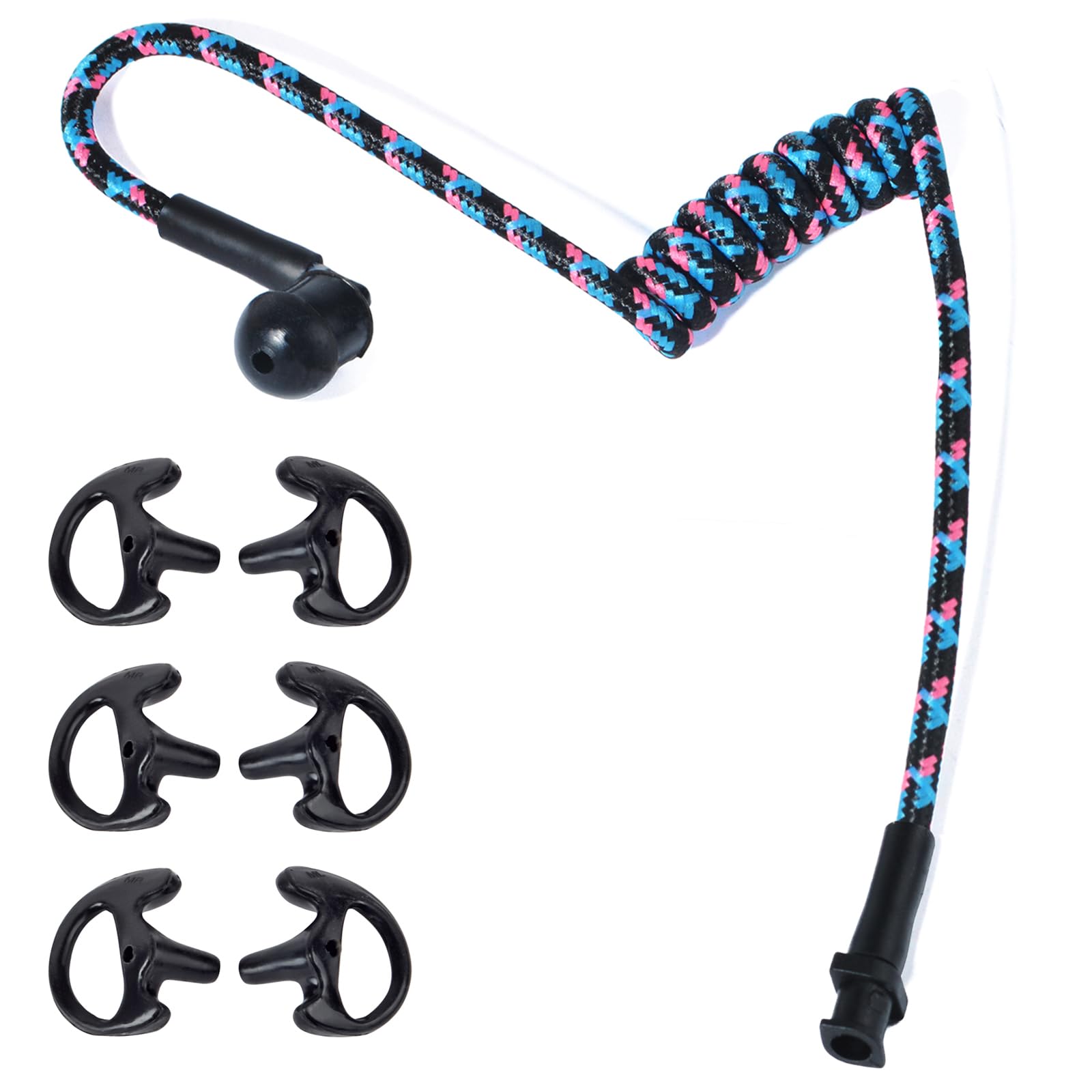 HYS Tubo acústico de Nailon. Accesorios para radiocomunicaciones, para Auriculares de policía de Seguridad (Negro) — view 7