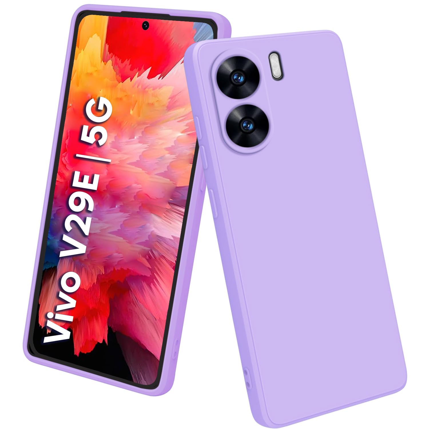 TRUEUPGRADE Liquid Silicone Designed Back Case Cover for Vivo V29e 5G | Microfiber Inside | Bumper Back Cover Case for Vivo V29e 5G - Light Purple (B0CTFCY1NT) Amazon Price History, Amazon Price Tracker