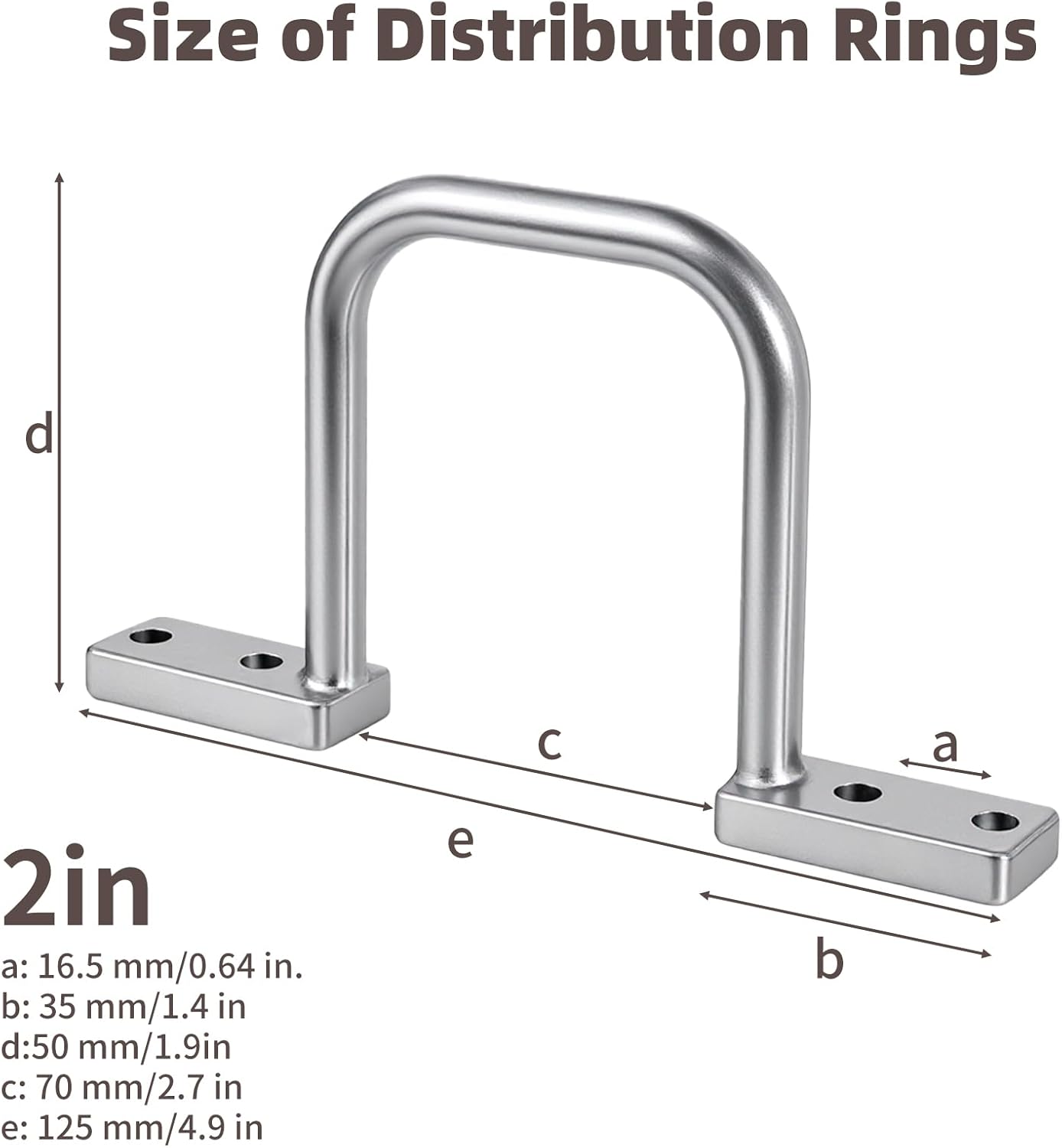 25Pcs 2Inch Distribution Rings,Aluminum D Ring for Sorting Out Electric Cables, Cable Management for Commercial and Residential Use, Silver