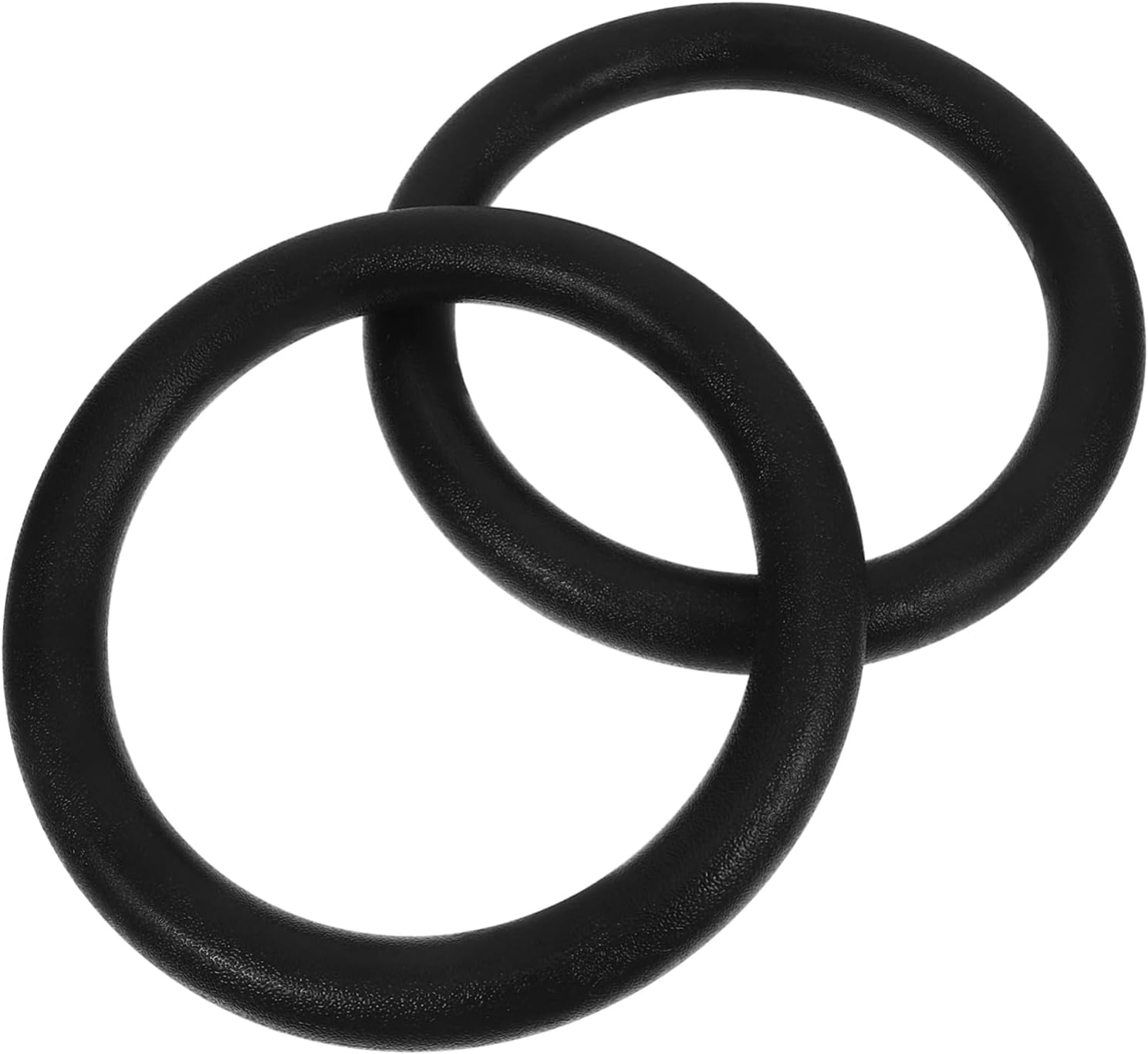 Mikinona 2Pcs Gymnastic Rings for Bodyweight Training Exercise Rings for Home Workouts Durable Black Fitness Rings for Strength and Full Body Workouts