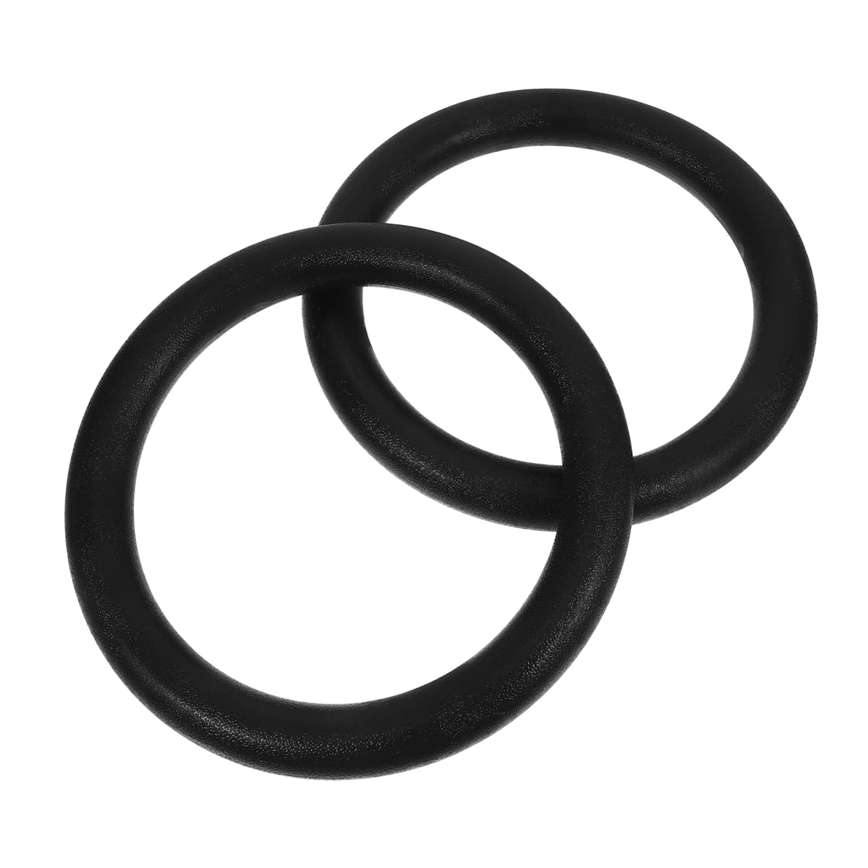 Mikinona 2Pcs Gymnastic Rings for Bodyweight Training Exercise Rings for Home Workouts Durable Black Fitness Rings for Strength and Full Body Workouts