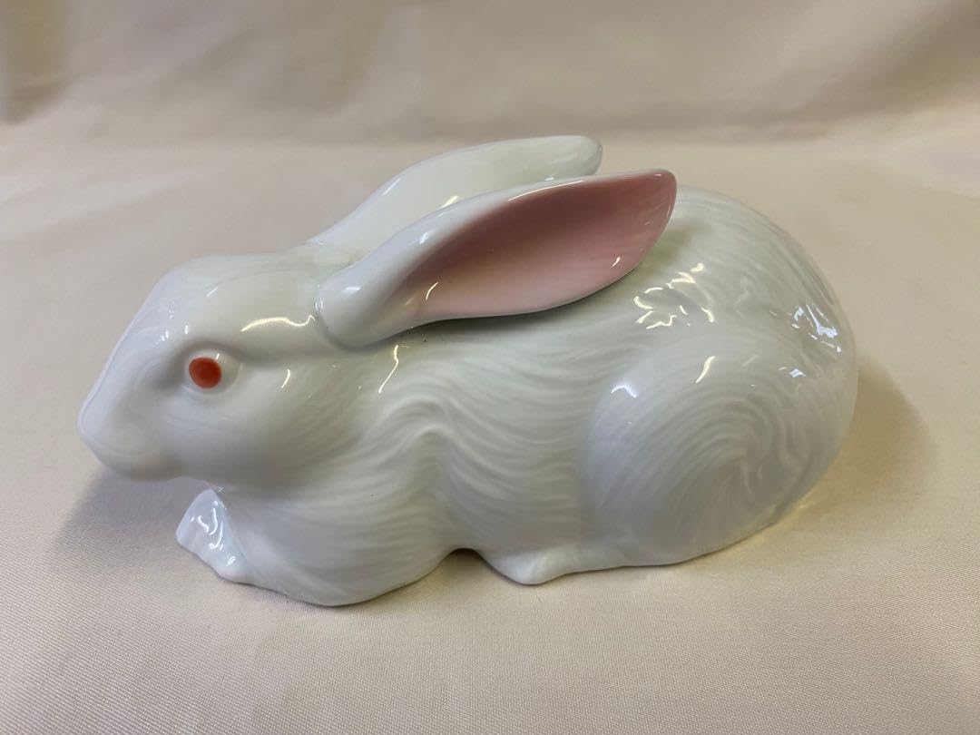 Amazon.co.jp: レア有田焼 野口勝山窯 勝山作 うさぎ干支置物 縁起物