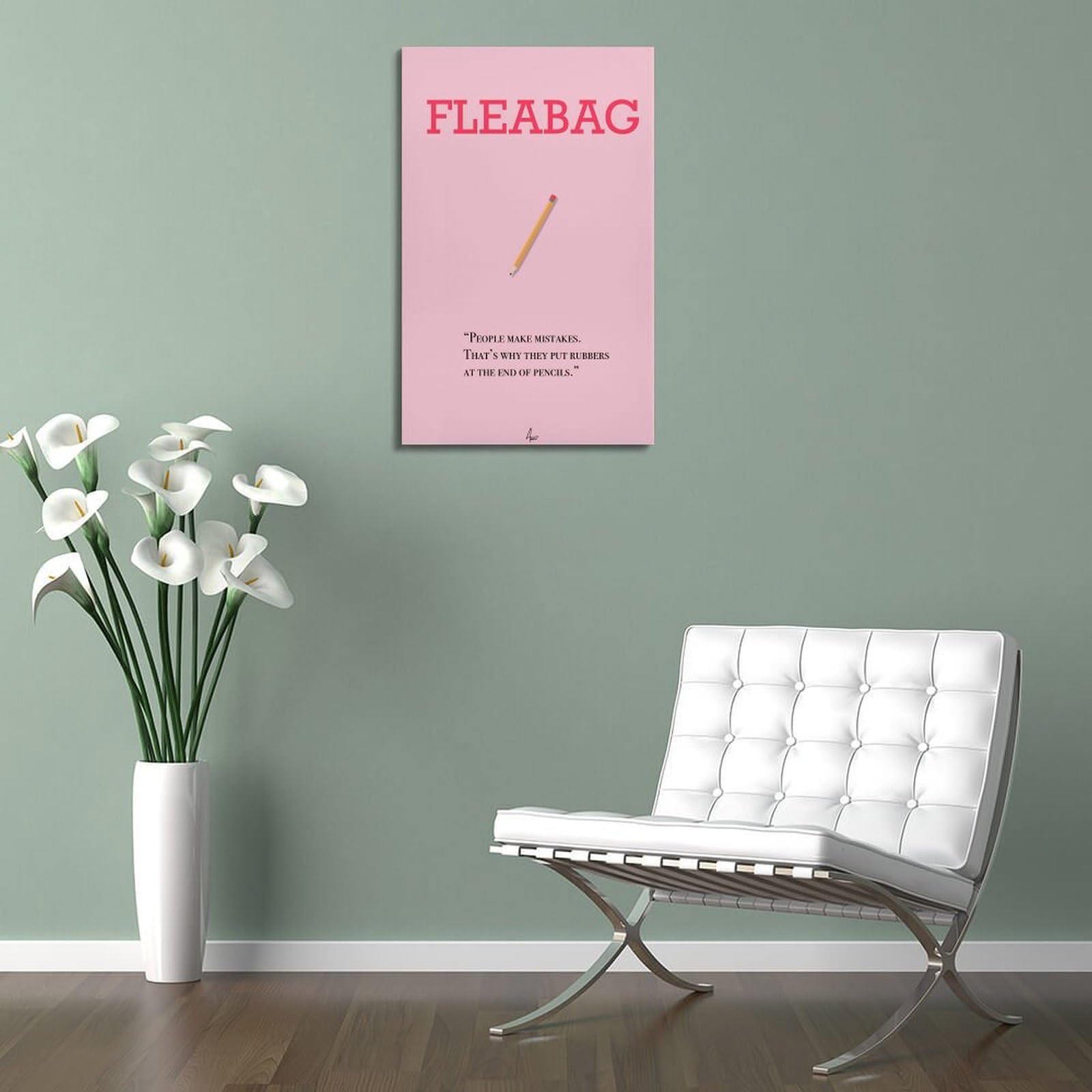 JDRC Poster Vintage Fleabag 4 Sur Toile, Décoration De Chambre à Coucher, Paysage Sportif, Bureau, Chambre, Cadre Cadeau : 50 X 75 Cm