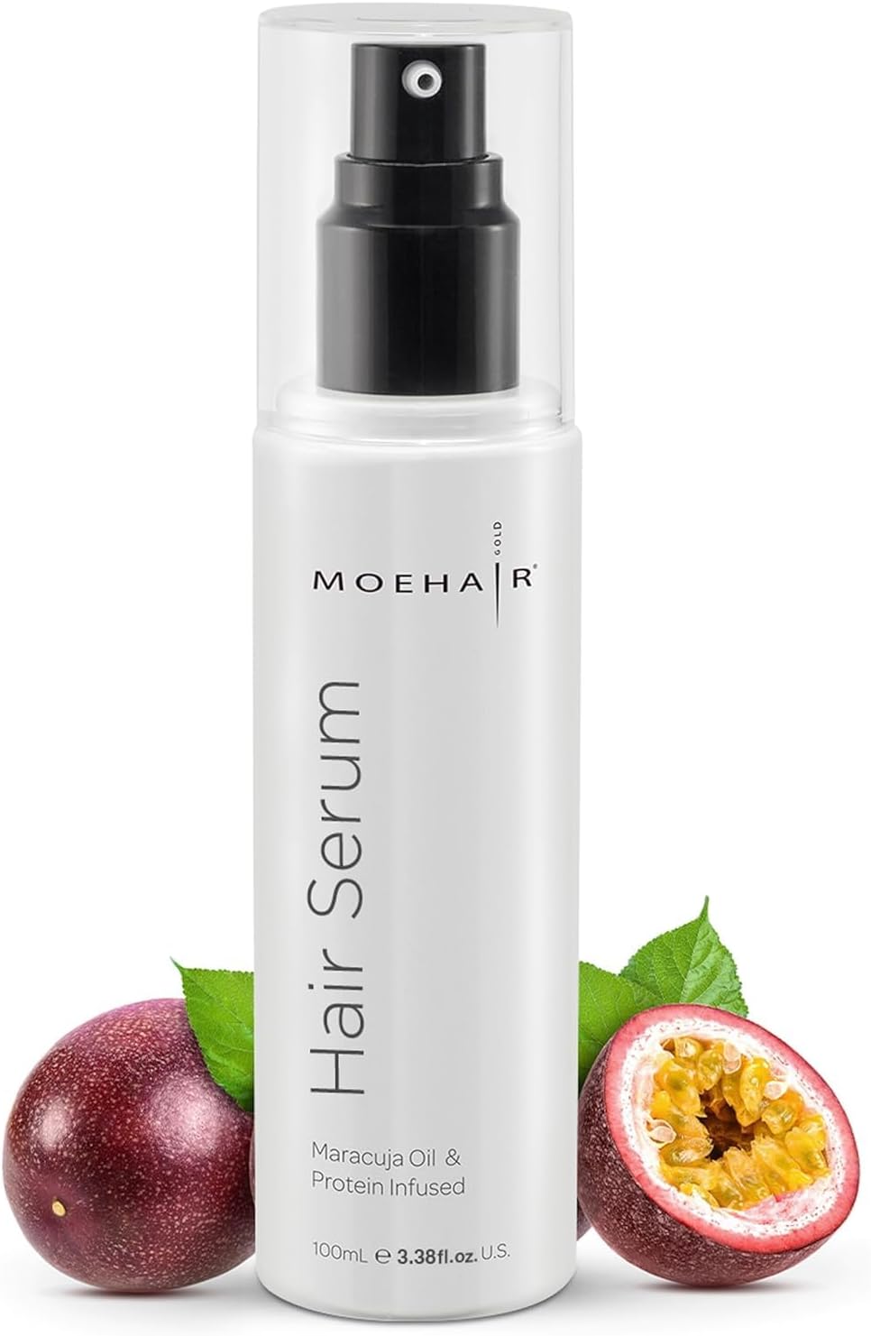MOEHAIR Anti Frizz Hair Serum | Infused with Maracuja Oil and Protein | Hair Serum for Frizzy Hair | Paraben and Sulfate-Free Hair Smoothing Serum | For Strong and Silky Hair (3.38 Fl. Oz)
