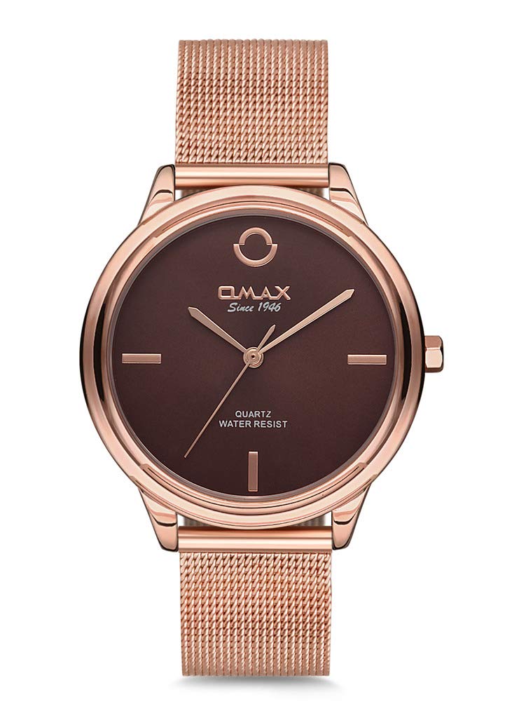 OMAX Analog Rose Gold Dark Brown Dial Slim Women’s Watch - 00FMB012600D (B07KTP5V1P) Amazon Price History, Amazon Price Tracker