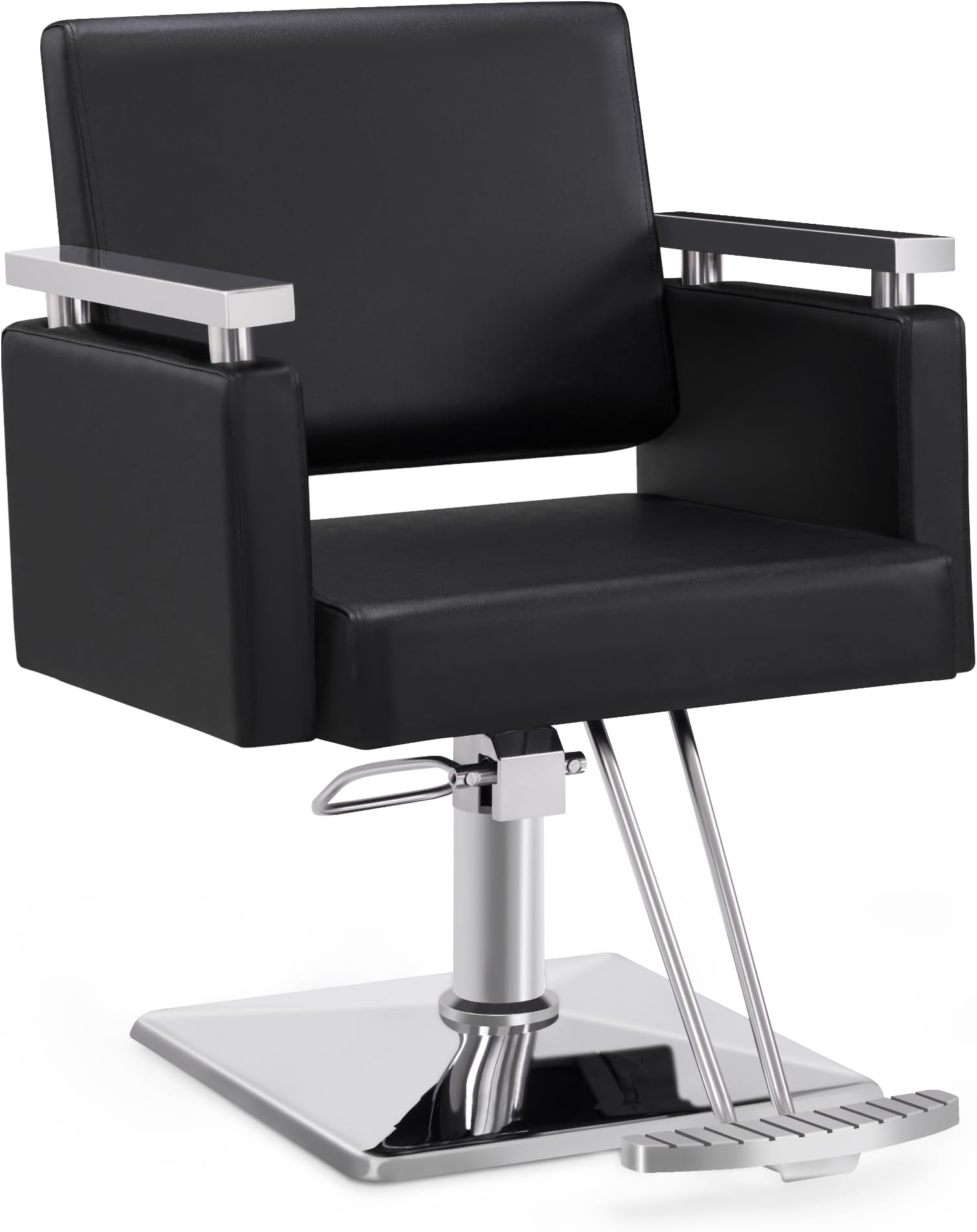 BarberPub Classic Hydraulic Barber Chair Styling Salon Chair for Hair Stylist Beauty Spa Equipment 8808 (Black)