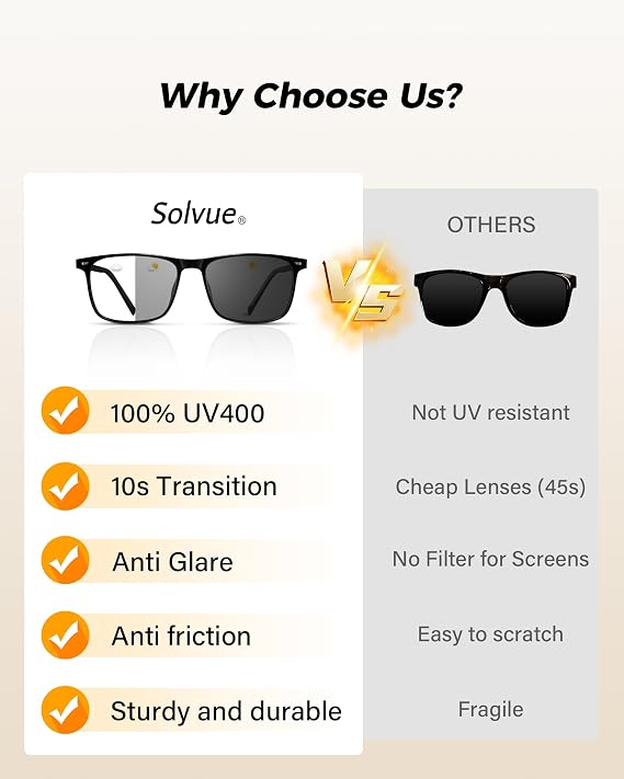 Photochromic Sunglasses Color Changing Glasses for Men