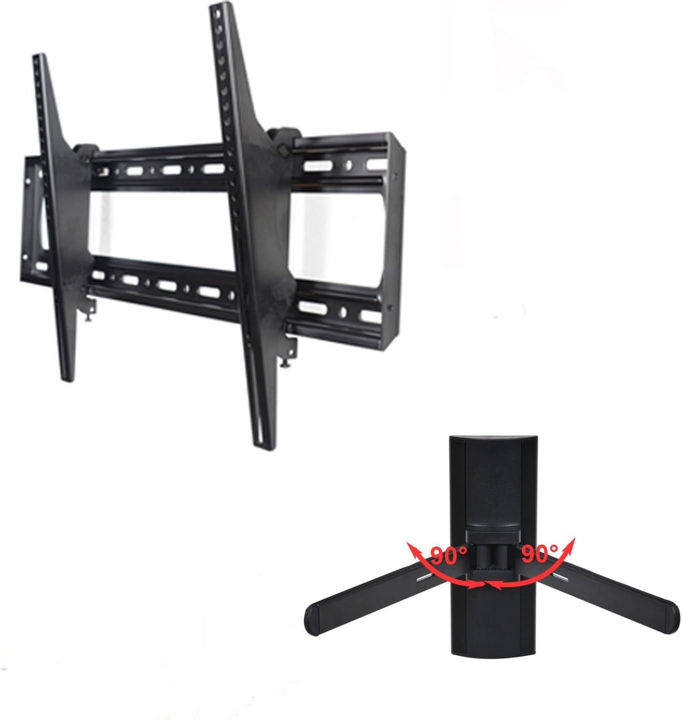 VideoSecu Tilt TV Wall Mount for Most 40"-80" Plasma LCD LED TV Flat Panel Display, Some Models up to 85" 90" with DVD DVR VCR Wall Mount M24