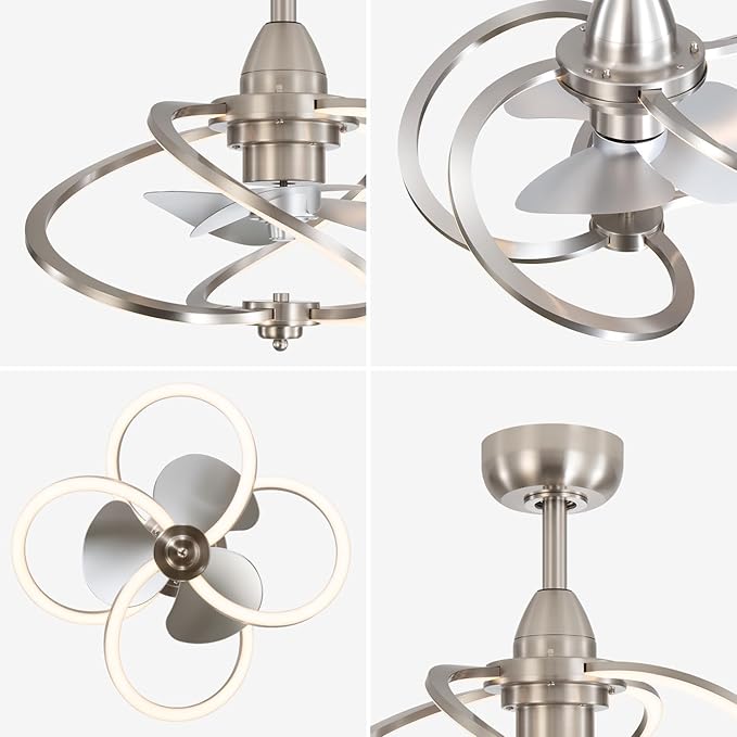 Ventilador de Techo 20 Pulgadas con Luz LED Dimmable, 6 Velo miniatura 9