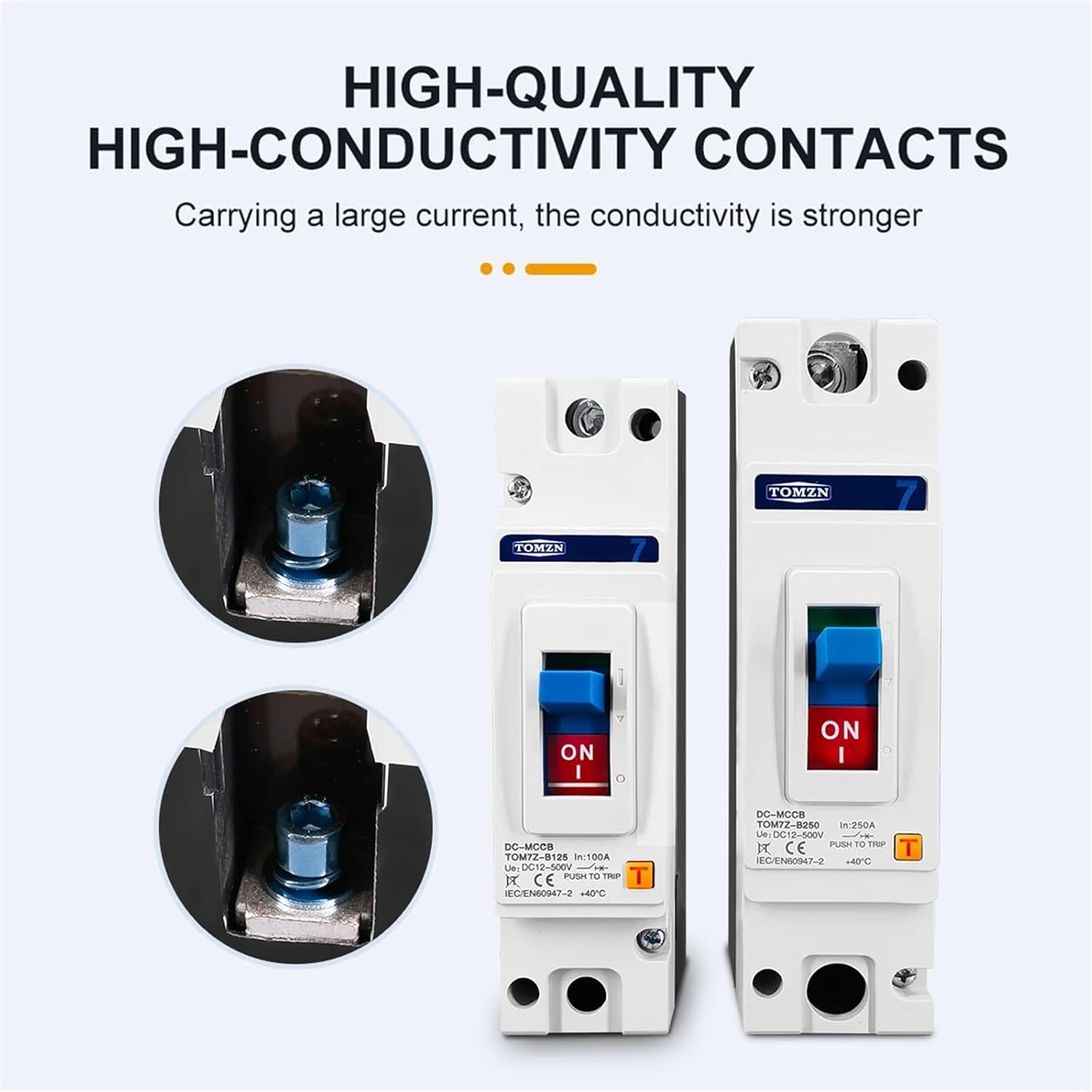 1PCS 1P DC 500V DC Solar Molded Case Circuit Breaker MCCB Overload Protection B Curve for Solar Photovoltaic PV(250A)