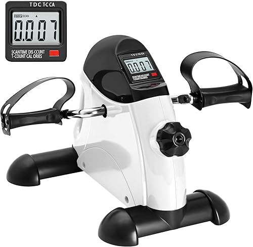 Miniatura 12 de Mini Exercise Bike, AGM Under Desk Bike Pedal Exerciser Foot Cycle Arm & Leg Pedal Exerciser with LCD Screen Displays