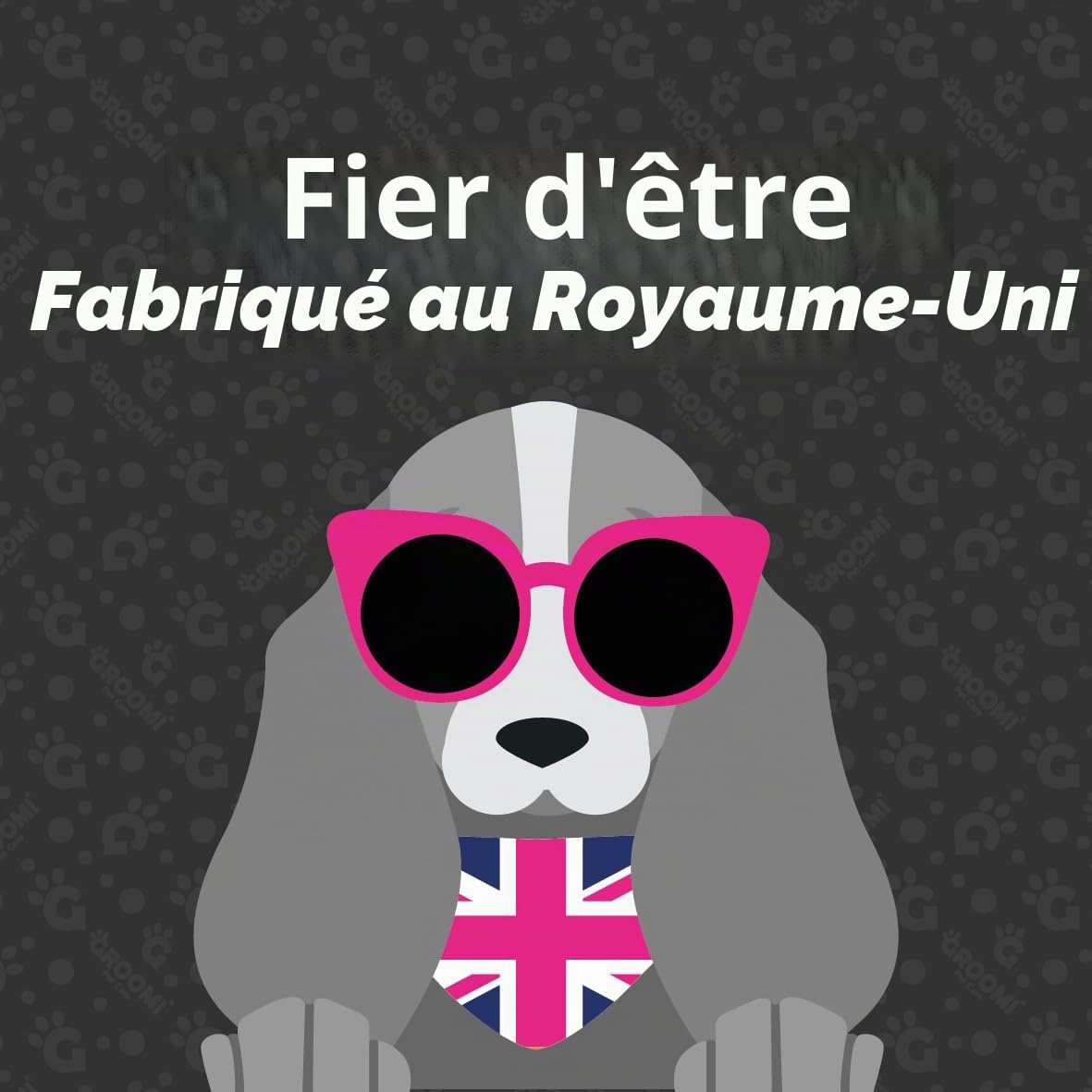 Groomi Brosse de toilettage pour chiens, chats, chevaux et lapins – Outil de toilettage doux et efficace pour animaux de compagnie, peigne large et peu profond, toilettage lisse pour chats, chiens et