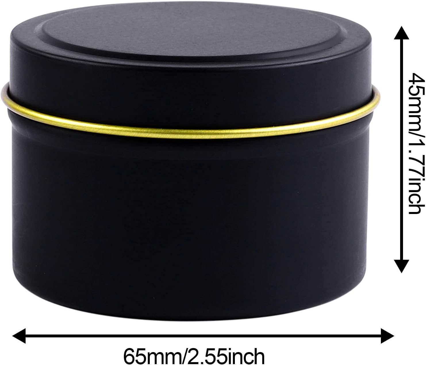 Aneco 12 Pieces Candle Tin with Lids Candle Containers 4 Ounces Candle Jars for Candle Making Arts Crafts, Storage, and More (Black)