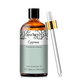 Cypress 3.38fl.oz Essential Oil, PHATOIL Aromatherapy Essential Oils for Diffuser, Humidifier, Perfect for DIY Soap, Candle, Bath Bombs Making(100ml)