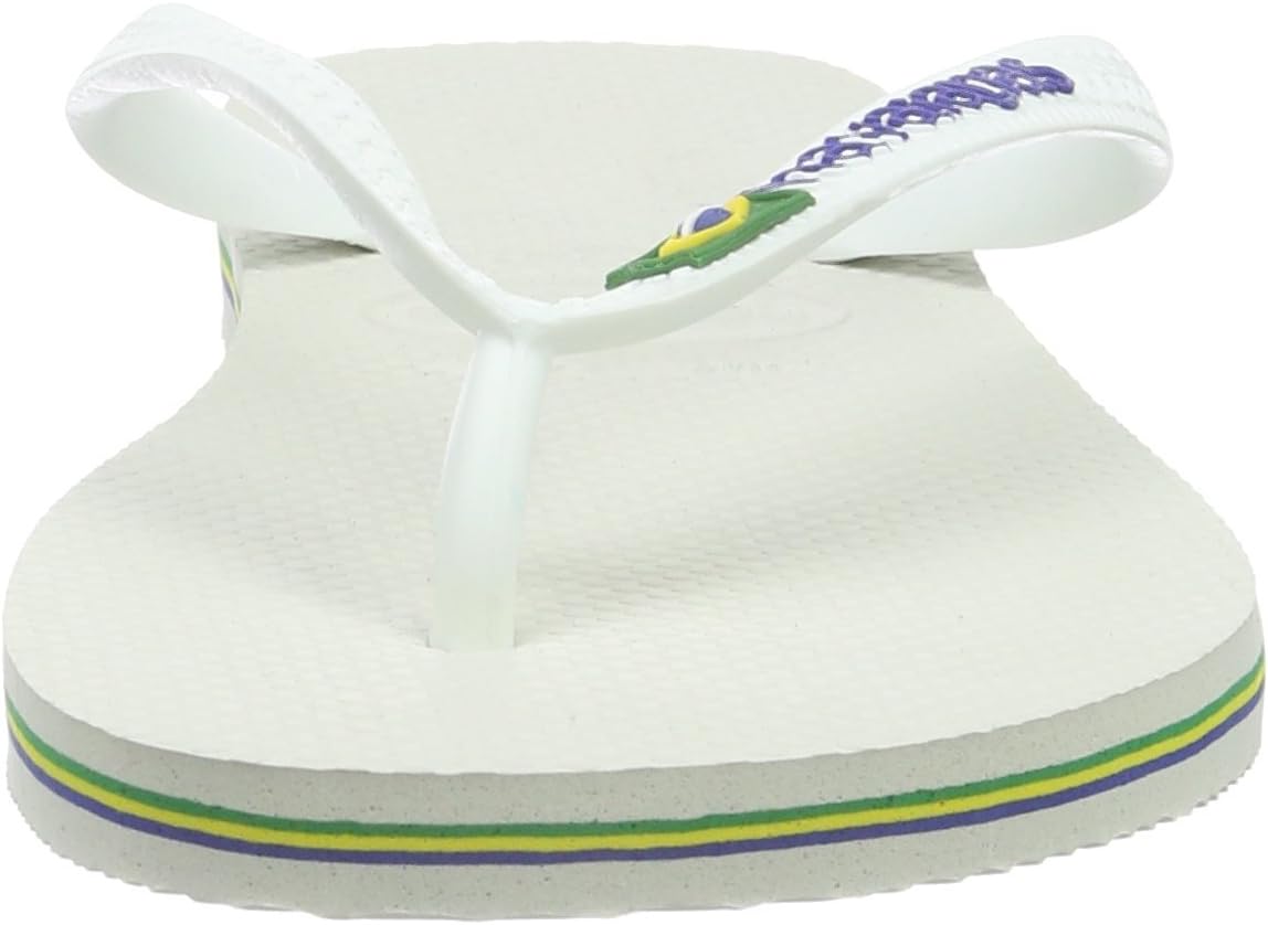Havaianas Unisex's Brasil Logo Flip Flops 12 UK White(white)