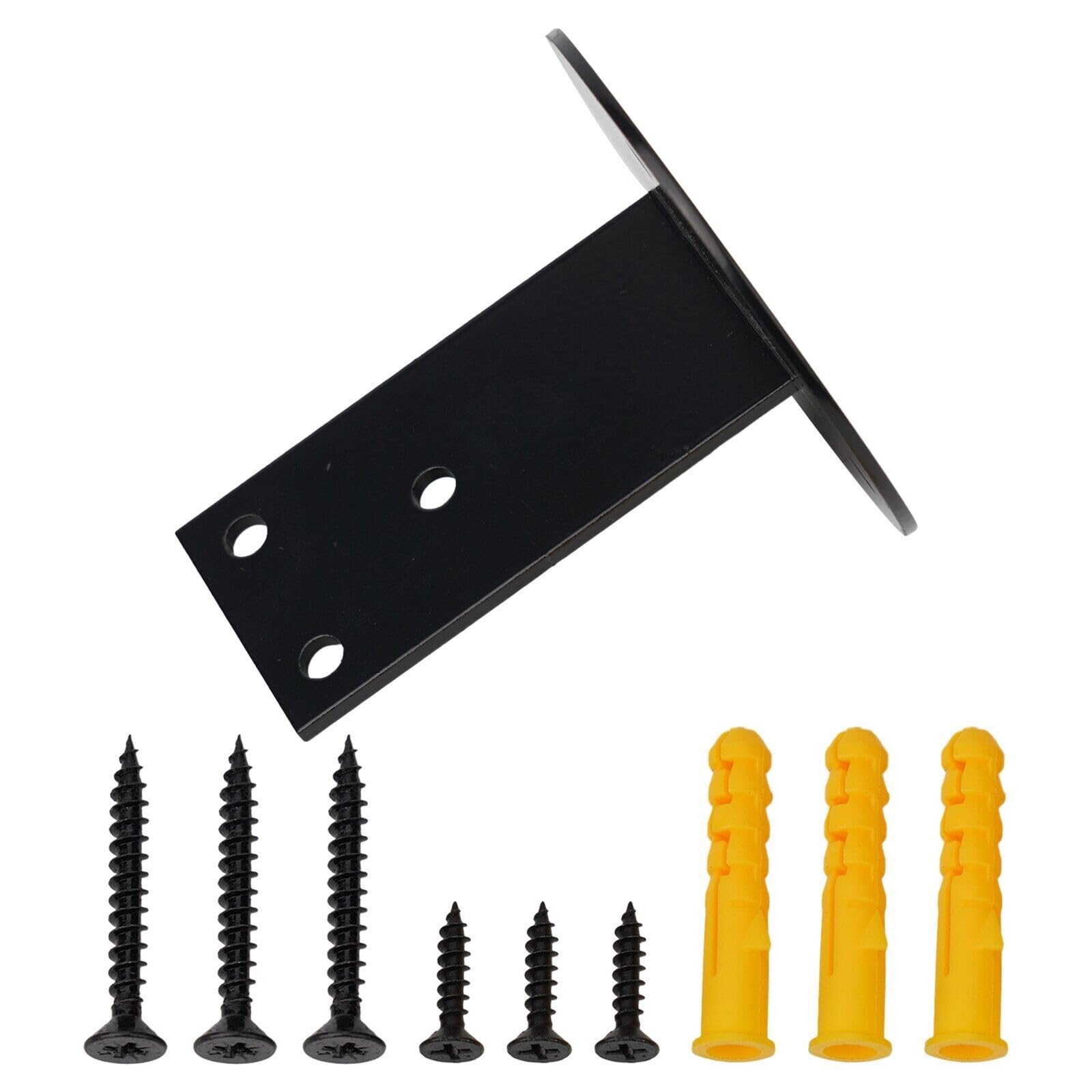 Soporte Para Pasamanos De Acero Inoxidable, 6PCS Soporte De Barandilla Accesorios Soporte De Pared Ajustable Y Resistente Con Tornillos Negro Para Barandillas De Madera Cuadradas O Redondas