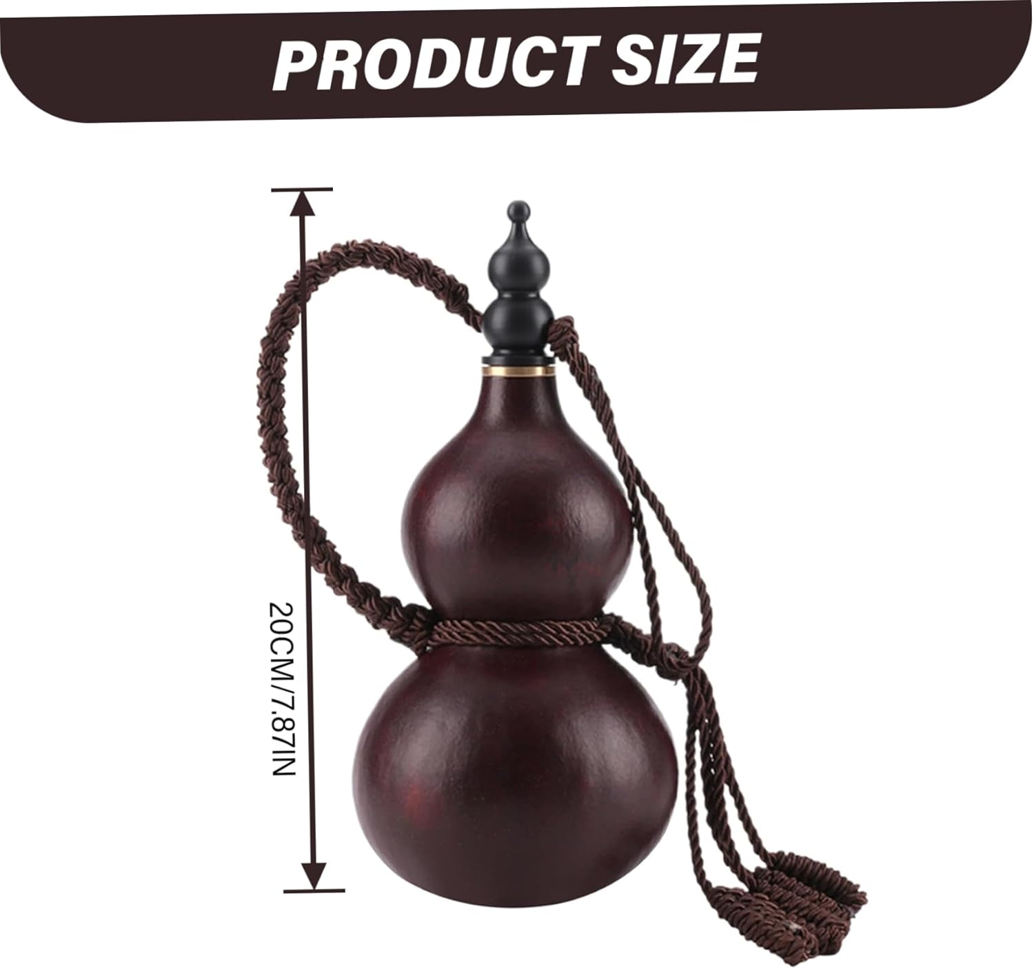 Gourd Bottle 500-750ml Retro Gourd Water Bottle Bee-waxed Leakproof Drinking with Roped Cap Portable Natural for Water Wine