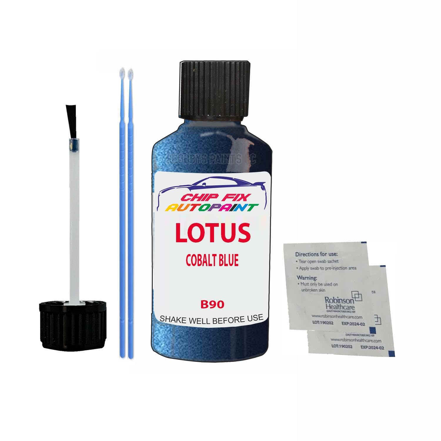 Scoobys Paints Back In The Mix Cobalt Blue Touch Up Paint For Lotus B90 Metallic