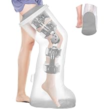 Waterproof Extra Wide Full Leg Cast Cover for Shower with Non-Slip Bottom | Watertight Cast Protector for Surgery Leg Knee Foot Immobilizer, Bandage Wounds, Walking Boots, Reusable