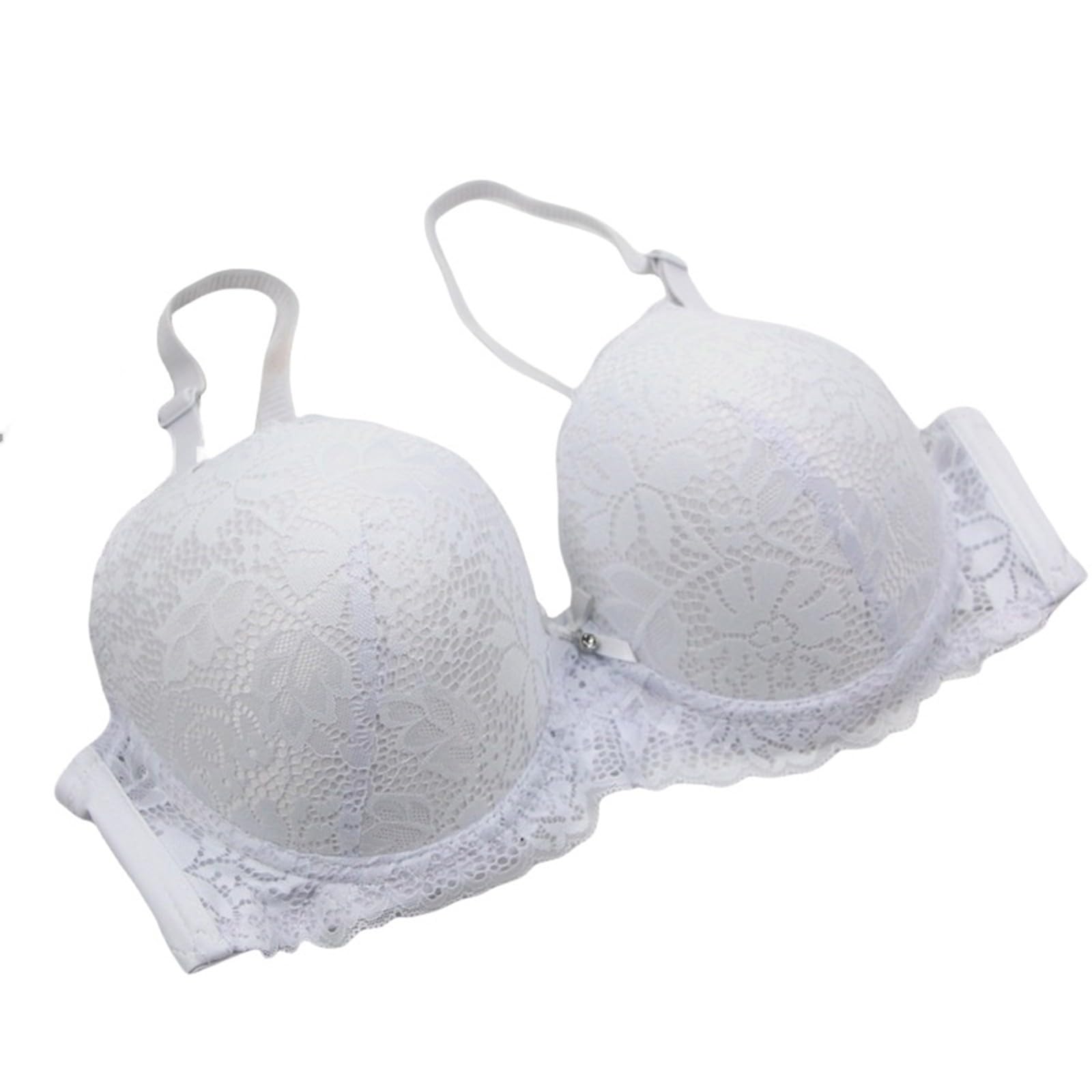 2/3PC Reggiseno Push Up Senza Ferretto Invisibile Reggiseno Sexy Pizzo Donna Comodo Reggiseni Sportivo Traspirante Donna Sostegno Forte Senza Cuciture Anti-Sagging Imbottito Comfy Bralette Bra