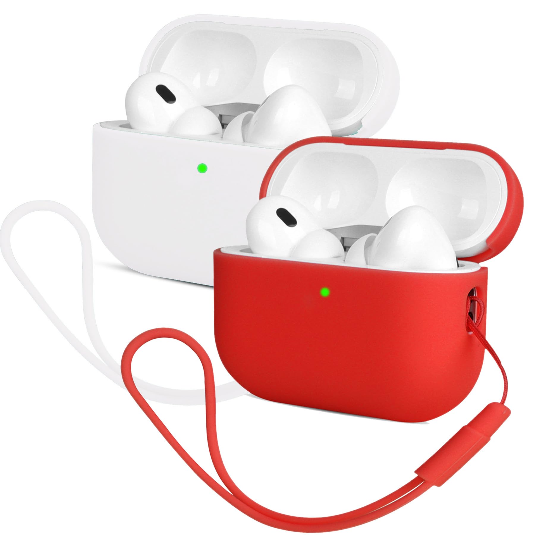 Mocarheri Funda Silicona Compatible con AirPods Pro 2.ª Generación, Ultradelgada Fundas Protectora de Silicona para AirPods Pro 2.ª Generación 2022,Menta Verde/Lavanda(2PCS) — view 27